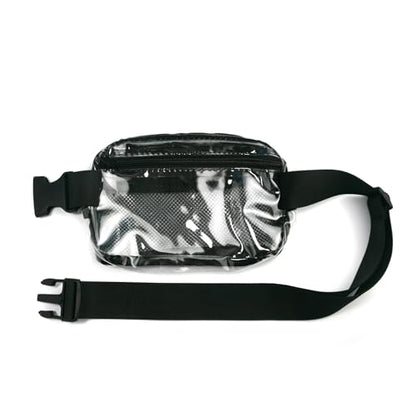 Fanny Pack Crossbody Sling Bag, Clear Black - color: Clear Black