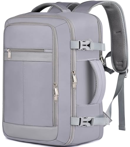 Personal Item Backpack for Women, 35L TSA Carry On Backpack Flight Approved - color: Light-grey, size: Large-25L