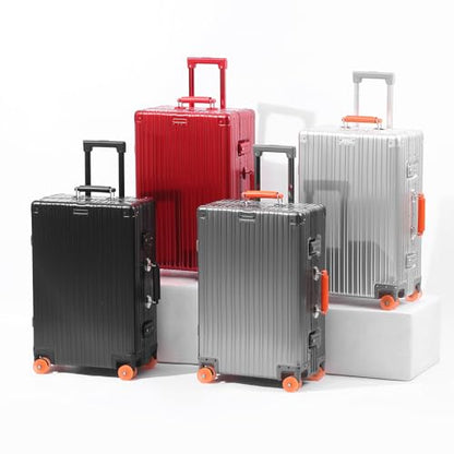 20 Inch All Aluminum Zipperless Carry On Luggage,Hard Shell Suitcase - color: Grey