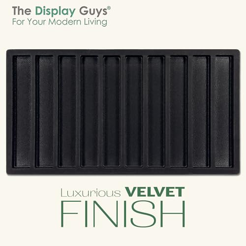 The Display Guys 2-Pack 10-Compartment Vertical Jewelry Tray Insert, Black - color: Black, size: Compartments - 10