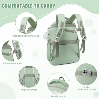 Backpack for Girls, School Backpacks for Teen Girls with Lunch Box - color: Sage