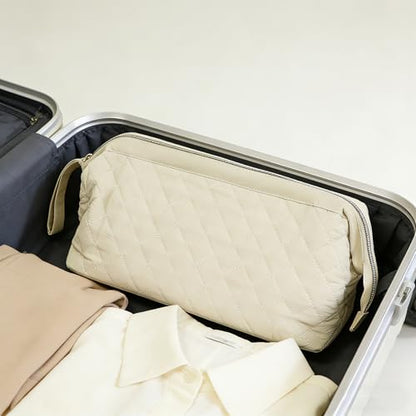 Stratalife Quilted Hair Tools Travel Bag with Polishing Cloth, Khaki - color: Khaki