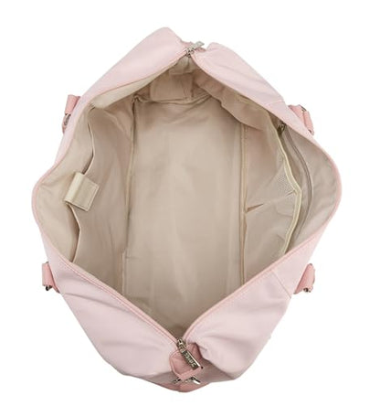 Kinmac Travel Duffel - Overnight Weekender & Gym Bag, Carry-on Tote (Pink) - color: Pink