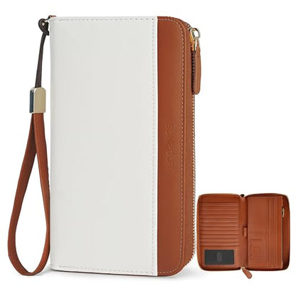 Large Wallet for Women, Clutch Wallet with Passport Holder