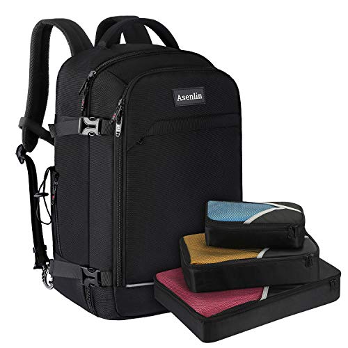 40L Travel Backpack For Women Men Flight Approved Carry-On Laptop Black