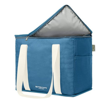 Nook Theory Reusable Insulated Grocery Bag - Leak Proof, X Large Cooler Bag - color: Ocean XL