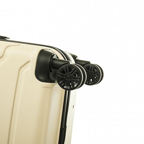 InUSA TREND 3-Piece Hardside Spinner Luggage Set 20/24/28in Durable Sand - color: Sand, size: 3-Piece Set (Carry-on, Medium, Large)