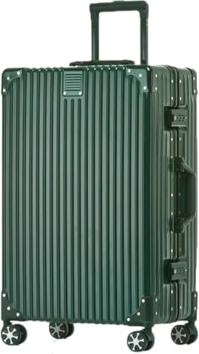HotWay Zipperless Suitcase with Aluminum Frame, 3-Piece Luggage Set, Green - color: Green, size: 3 Piece Set (20/24/28)