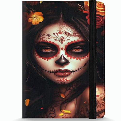 Passport Holder Wallet Cover Case,RFID Blocking Passport Cover,Large Capacity Travel Wallet with Multi Card Slots (Day of The Dead Girl Art) - color: Day of The Dead Girl Art
