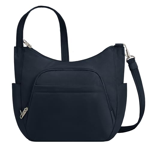 Travelon Anti-theft Classic Crossbody Bucket Bag - color: Midnight