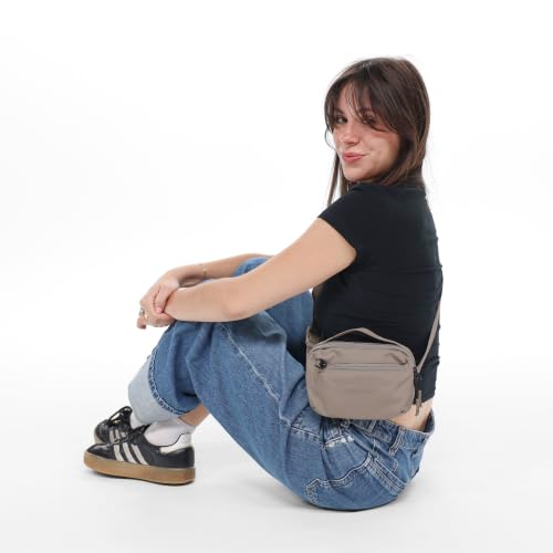 Sherpani Hyk, Small Sling Bag, Lightweight Travel Fanny Pack - color: Dune