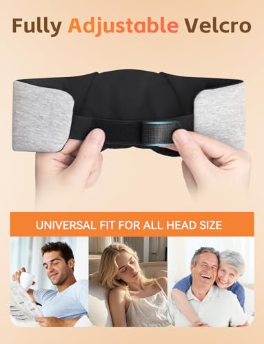 Sleep Headphones Bluetooth 6.0 Sleep Mask for Side Sleepers, 20H Playtime - color: Grey