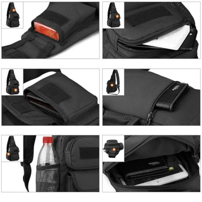 Sling Bag Crossbody Backpack for Men, Tactical Chest Shoulder Bags Daypack - color: Color 6