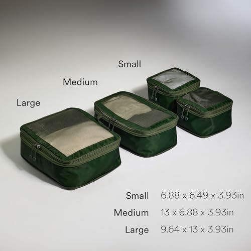 Antler Compression Packing Cubes for Travel, Set of 4, Green - color: Green