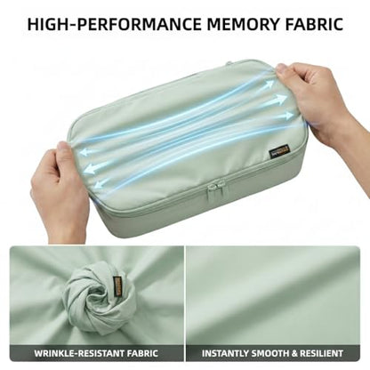 4 Piece Compression Packing Cubes for 3–7 Day Travel, Light Green - color: Light Green