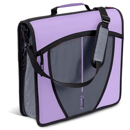 Case-it School Zipper Binder | 3-Inch O-Rings | 600-Sheet | D-146 Lavender - color: K Purple Lavender, size: 1 Pack