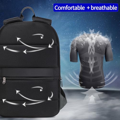 Business Backpack for Men 15.6 Inch,Slim & Expandable Waterproof Travel Laptop Backpack - color: Grey