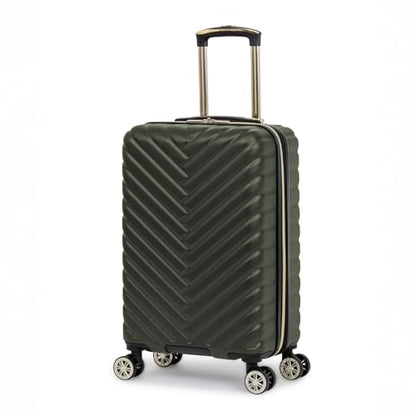 Kenneth Cole REACTION Madison Square Lightweight Hardside Chevron Expandable Spinner Luggage, Olive, 2-Piece (20" Carry On + Sophie Backpack) - color: Olive, size: 2-Piece (20" Carry On + Sophie Backpack)
