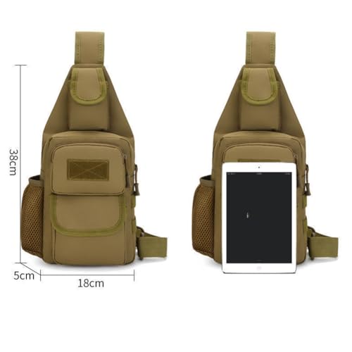 Sling Bag Crossbody Backpack for Men, Tactical Chest Shoulder Bags Daypack - color: Black 2