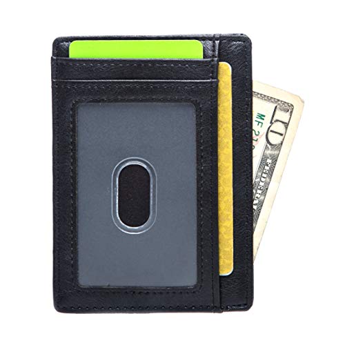 Swanky Badger Slim Front Pocket Wallets - color: Black Message