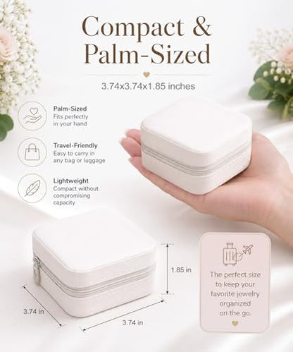 Homde Travel Jewelry Case for Women: 6 Small Boxes for Group&Team Gift - color: White
