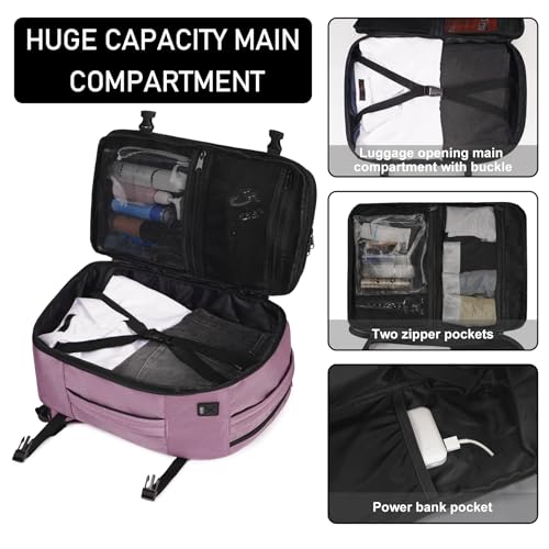 ECOHUB Travel Backpack 18x14x8 Frontier Airlines Personal Item Bag Pink - color: Pink, size: 18 inch