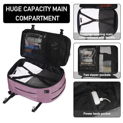 ECOHUB Travel Backpack 18x14x8 Frontier Airlines Personal Item Bag Pink - color: Pink, size: 18 inch