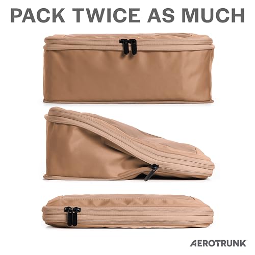 Aerotrunk 여행용 압축 패킹 큐브, 4팩, 모카 - color: 모카, size: 4팩
