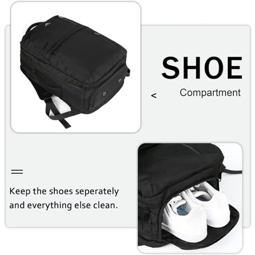 MATEIN Travel Laptop Backpack, Flight Approved Carry on Backpack, Black - color: Black, size: Large