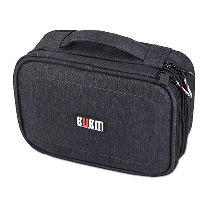 BUBM 이중 레이어 여행 전자제품 정리함 케이스, 전자 액세서리 가방 - size: Medium- For 7.9" iPad Mini