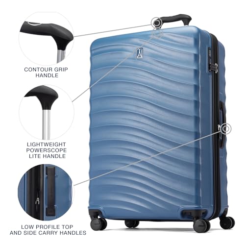 Travelpro Maxlite Air V2 Hardside Expandable Checked, Blue, 28-Inch - color: Ensign Blue, size: Checked Large 28-Inch