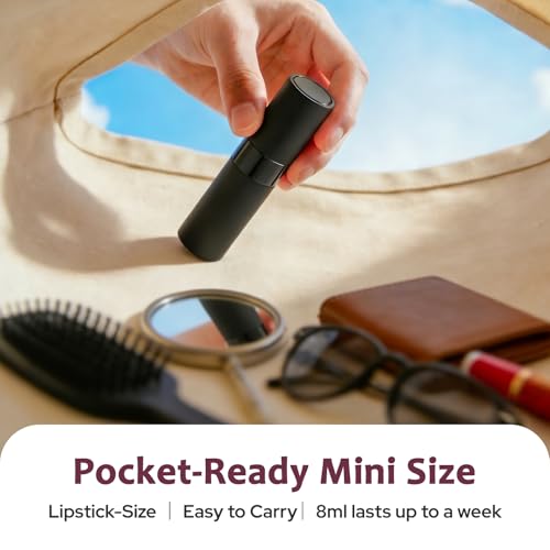 LISAPACK 8ML Atomizer 여행용 향수 스프레이 병, 빈 향수 디스펜서, 남성 및 여성용 휴대용 스프레이, 3가지 색상7 - color: 3가지 색상7
