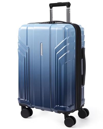 BAGSMART Expandable Carry On Luggage 22x14x9 Airline Approved,Gradient Blue - color: Gradient blue, size: Expandable Carry On 20 Inch