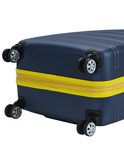 Rockland Melbourne Hardside 3 Piece Expandable Spinner Wheel Luggage Set, (20"/24"/28"), Navy - color: Navy, size: 3 Piece (20"/24"/28")