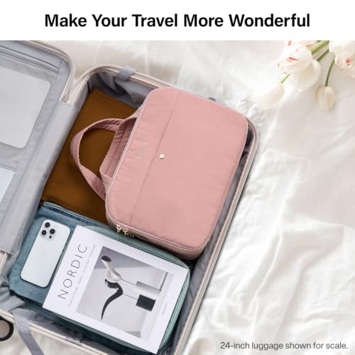 Hanke Hanging Travel Toiletry Bag for Women, Jewelry and Makeup Organizer - color: Pink