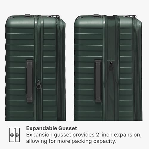 Traveler's Choice Novia Top Opening Expandable Polycarbonate Luggage with Spinner Wheels, Green, 25-Inch Medium - color: Green, size: 25-Inch Medium