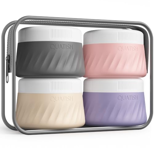 Quatish 3oz Travel Size Containers for Toiletries, 4 Pack, Dusty Pink - color: Dusty Pink, size: 3 Ounces
