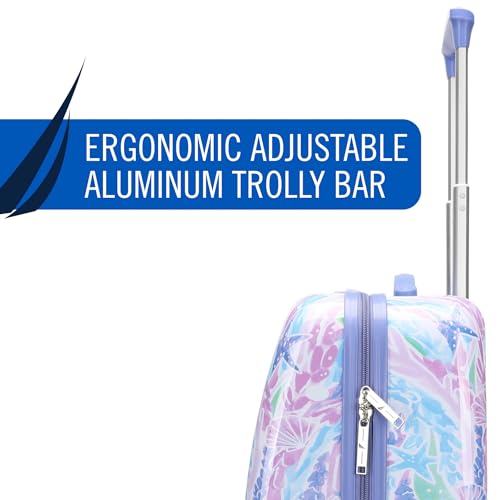 NAUTICA Kids 18" Hardside Carry-on Suitcase with Spinner Wheels, Pastel Shell - color: Pastel Shell