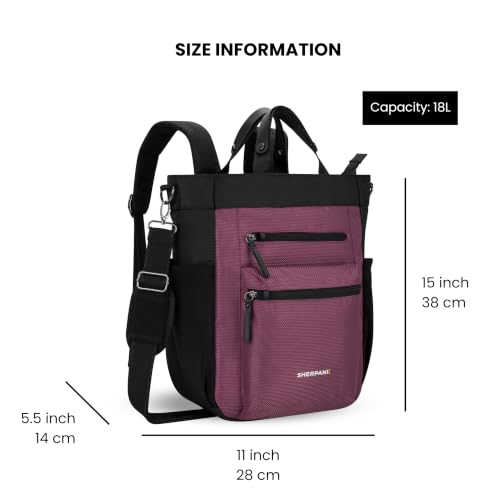 Sherpani Soleil, Anti Theft Convertible Backpack Tote (Pink Smoky Orchid) - color: Pink Smoky Orchid