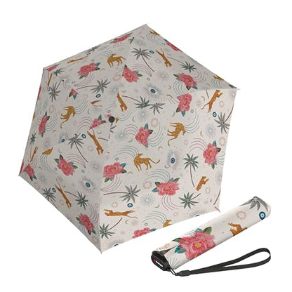 Knirps US.050 Ultra Light Pocket Size Manual Rain Umbrella with Carrying Case - color: Guardian Beige