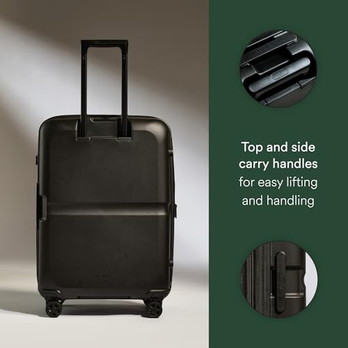 ANTLER Single Stripe Checked Medium Luggage, Black, 26x18x12, 89L - color: Black, size: Medium