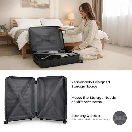 2-Piece Set(16/30in) Hardshell Suitcase w/Wheels,NO LOCK - color: Grey, size: 2-Piece Set (16"/30'')