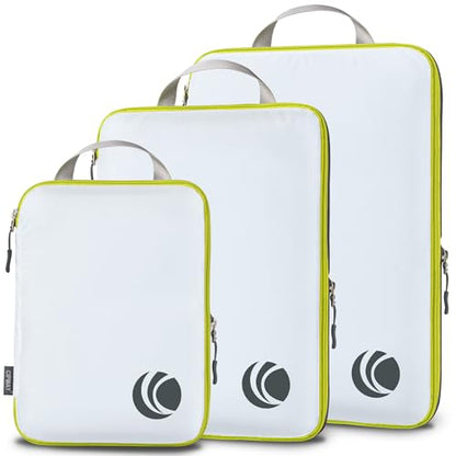 Cipway Compression Packing Cubes for Travel (3 Piece,White) - color: White, size: 3PCS