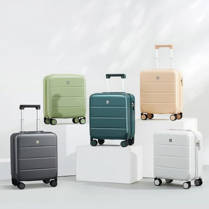 Hanke Underseat Carry On Luggage with Wheels, Hardside Small Suitcase - color: Cuba Sand, size: 16 Inch