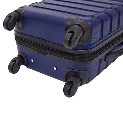 Wrangler 4 Piece Miami Luggage and Packing Cubes Set, Blue - color: Blue, size: 4 Piece Set