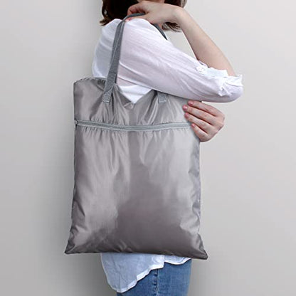 Oudain 2 Pcs Travel Laundry Bags Waterproof Dirty Clothes Bag, Gray - color: Gray