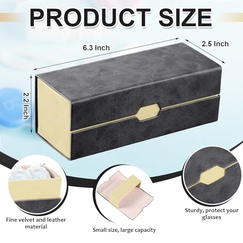 Flutesan 2 in 1 Daily Contact Lens and Glasses Organizer Case, Black - color: black