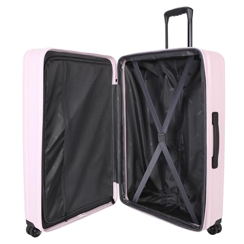 TRIPS AXIS 28-Inch Lightweight Durable Hardside 8-Wheel Spinner Checked Suitcase Size Luggage, Lilac - color: Lilac, size: LARGE CHECKED