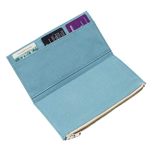 Moterm Canvas Zipper Pocket Insert Pouch for Travelers Notebook Refill - color: Canvas-Skyblue, size: Standard Size