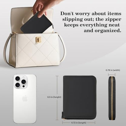 CoBak Passport Holder Cover with Safe Zipper Closure - color: Black